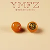 10mm orange natural stone button National style retro new Chinese Tang dress Hanfu button abacus bead jade button 4
