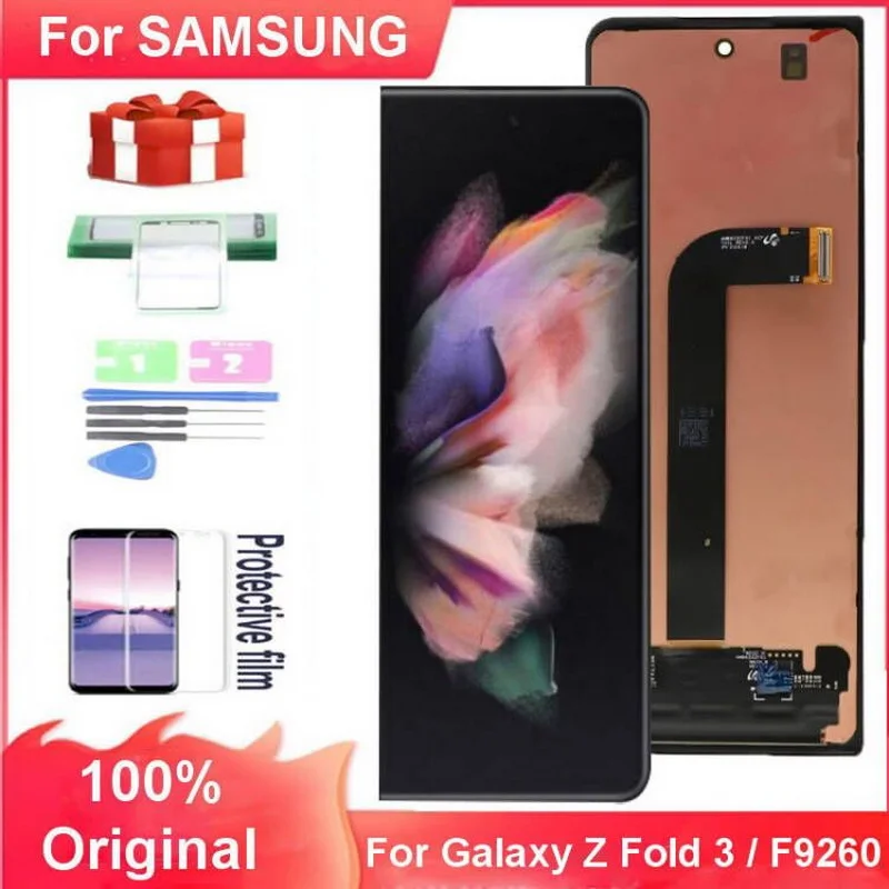 

Оригинальный дисплей AMOLED для Samsung Galaxy Z Fold 3 5G F9260 F926B F926U, ЖК-дисплей с сенсорной панелью, дигитайзер в сборе, замена