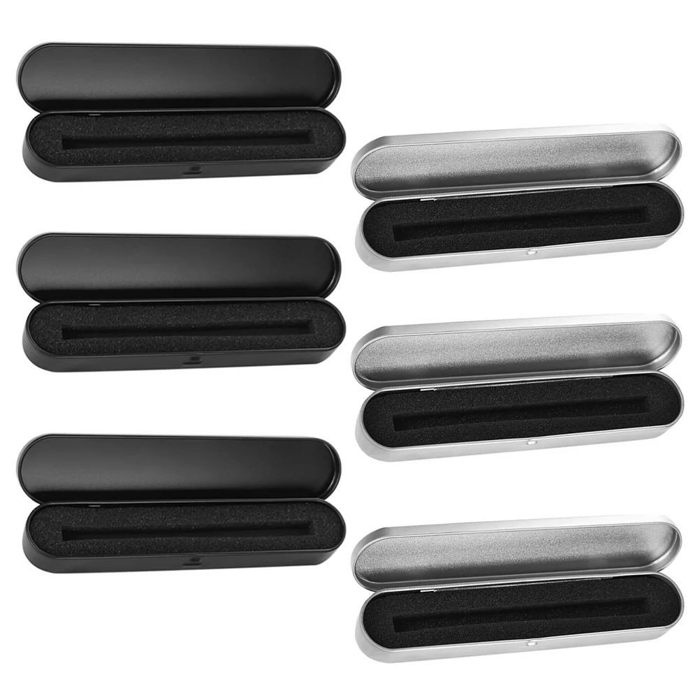 

6 Pcs Tinplate Pencil Case Multi-function Organizer Convenient Accessories Household Daily Small Hard