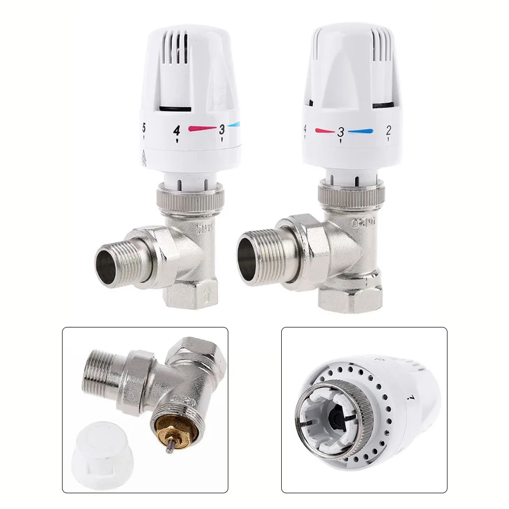 

DN20/DN15 Automatic Thermostatic Radiator Control Valve Special Angle Valve For Floor Heating Copper Radiator Thermostat