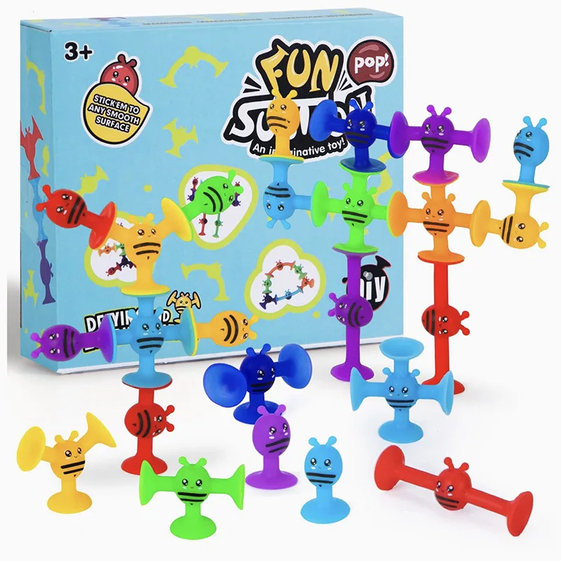 

DIY Soft Silicone Sucker Building Blocks Toy Suction Cup Construction Toys for Children Boys Girls Creative Educational Toy Gift