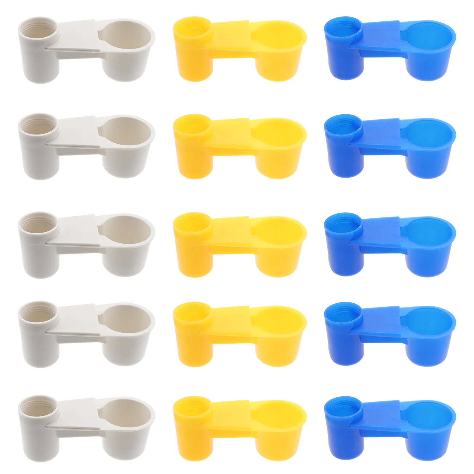 

15 Pcs Homing Pigeon Water Guide Quail Waterer Drinking Glasses Bird Feeding Bowl