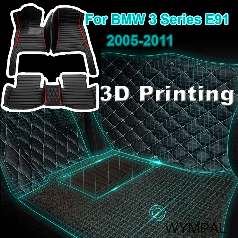 

For BMW 3 Series E91 Touring Wagon Estate 2005~2011 5 Seats Car Floor Mats Waterproof Pad Tapetes Para Automovil Car Accessories