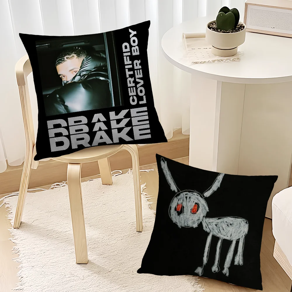 래퍼 D-Drake 모든 개용 베개 케이스 소파, 거실, 침실, 머리판, 등받이 쿠션, 사각 쿠션, 낮잠 시간