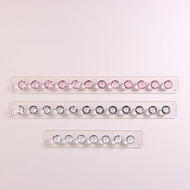 7/12Hooks Transparent Acrylic Jewerly Storage Rack For Earring Necklace Hanger Holder Wall Mounted Display Stand Organizer