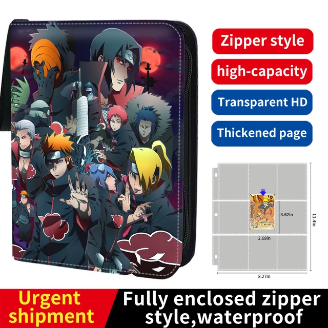 Porte-cartes à collectionner Anime Naruto, classeur à 9 poches,  collectionneur de cartes, 50 fermetures à glissière intérieures, jusqu'à  900 cartes - AliExpress