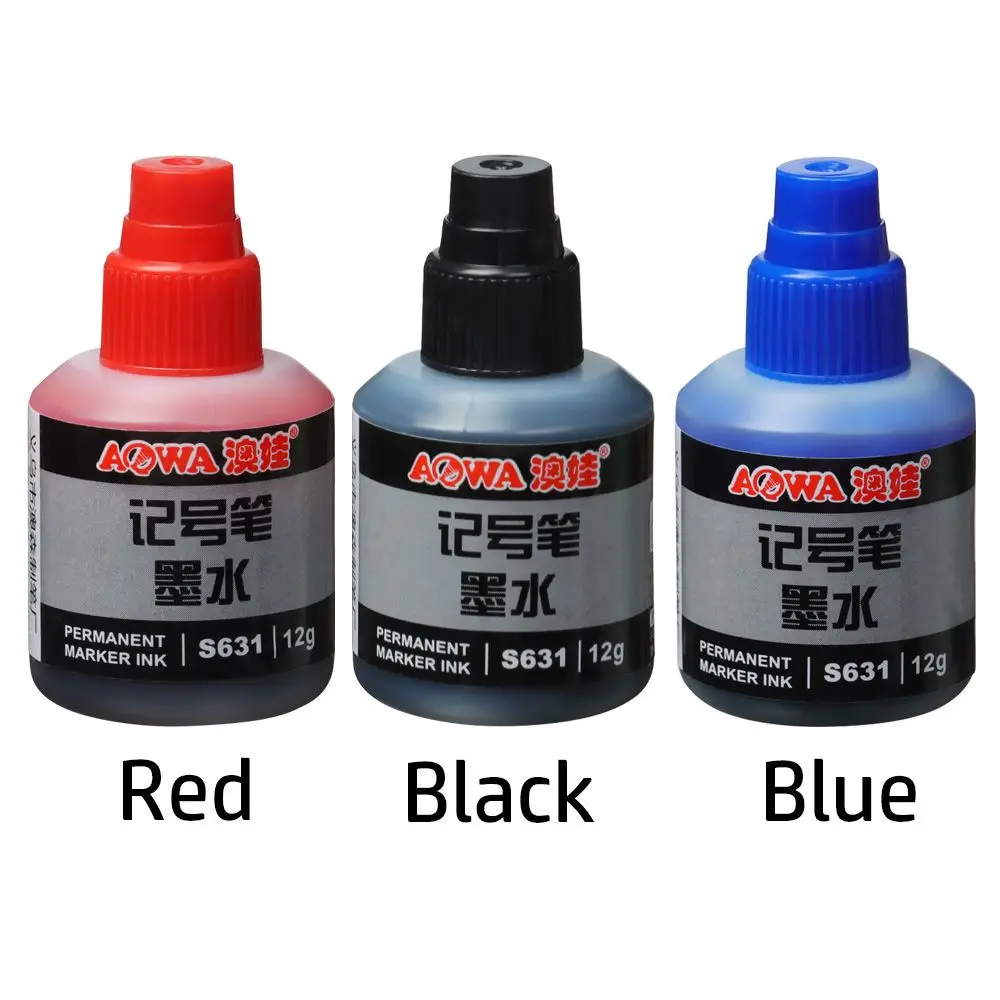 12ml Marker Ink Waterproof Instantly Dry Graffiti Paint Pen Oil Ink Refill Marker Pens Black Red Blue Optional Stationery pen marker permanent marker pen permanent marker paint marker pen markers pen marker pens marker pen art marker pens paint marker pens