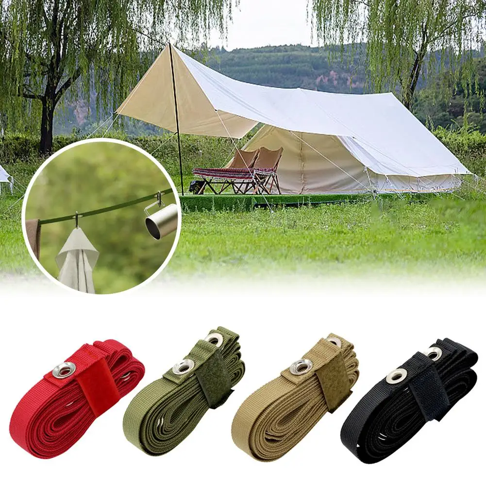 

Tent Canopy Extension Belt Multifunctional Clothesline Rope with Camping Nylon Tool Backpacking 2 Outdoor Carabiner Windpro N7W2