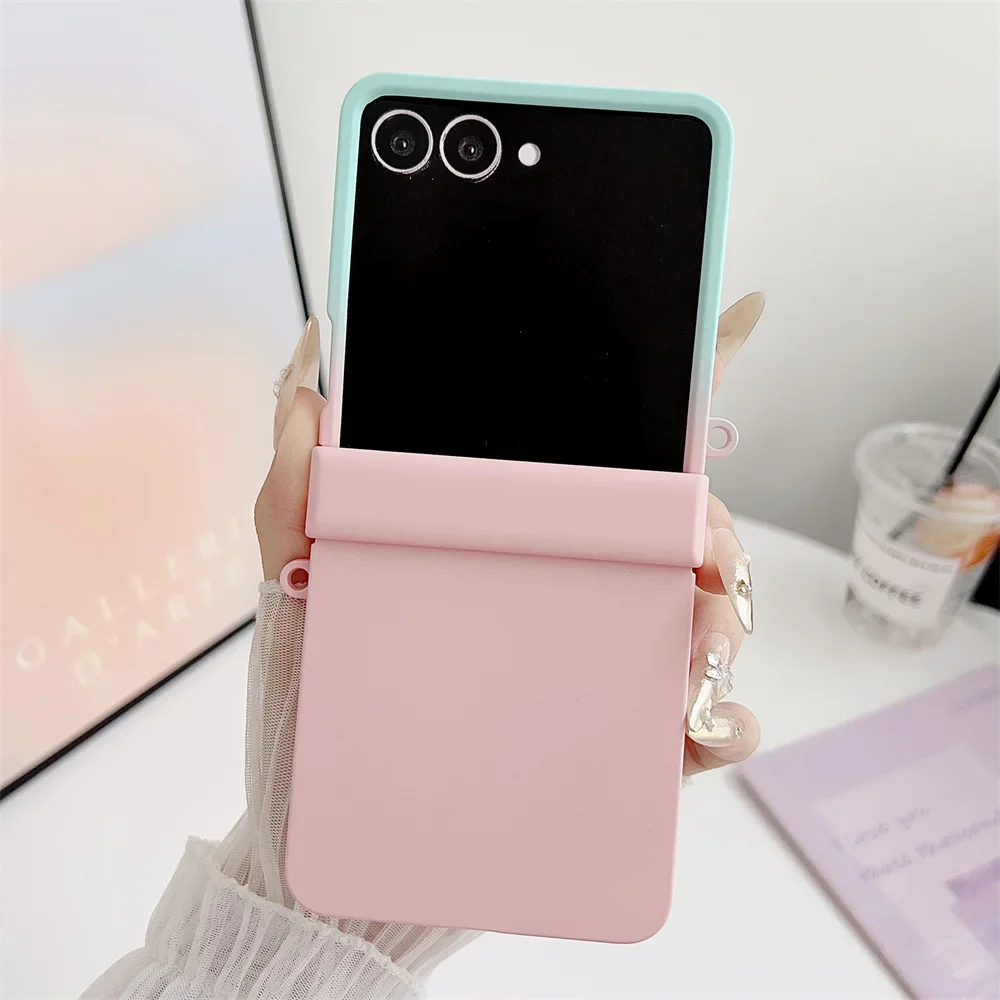 Elegant Gradient Double Color Hard Hinge Protective Phone Case