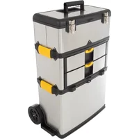 Tool Chest, Stainless-Steel Drawer Organizer with Wheels, Extendable Handle and Tough Latches - Rolling Tool Cabinet 2