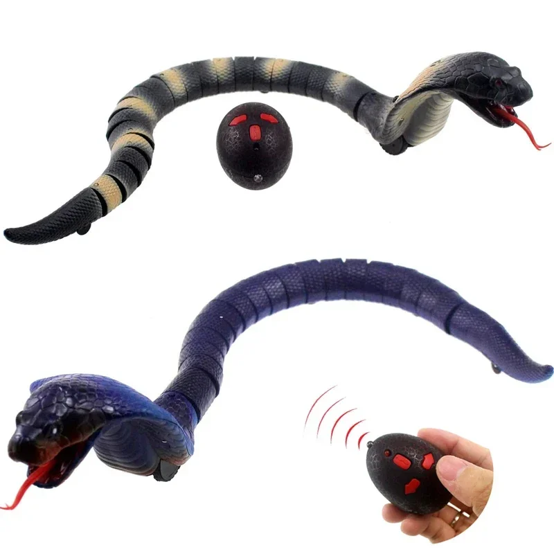 RC Snake Realistic Snake Toys Infrared Receiver Electric Simulated Animal Cobra Viper Toy Joke Trick Mischief For Kids Halloween 3