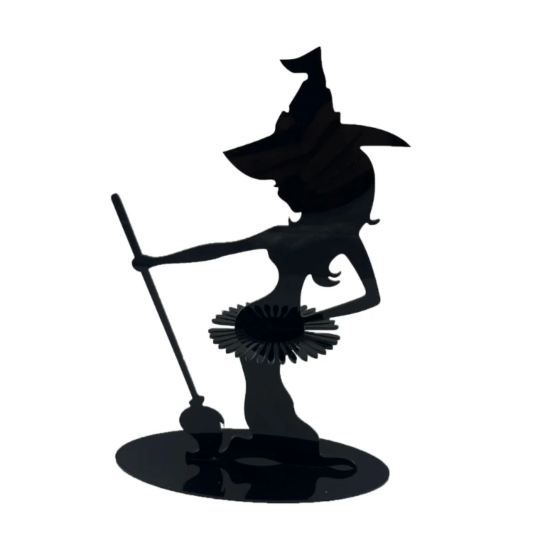 

Halloween Witch Statue Napkin Holder Tissue Dispenser Ornament for Gathering Home Office Dining Room Wedding Desk Decor