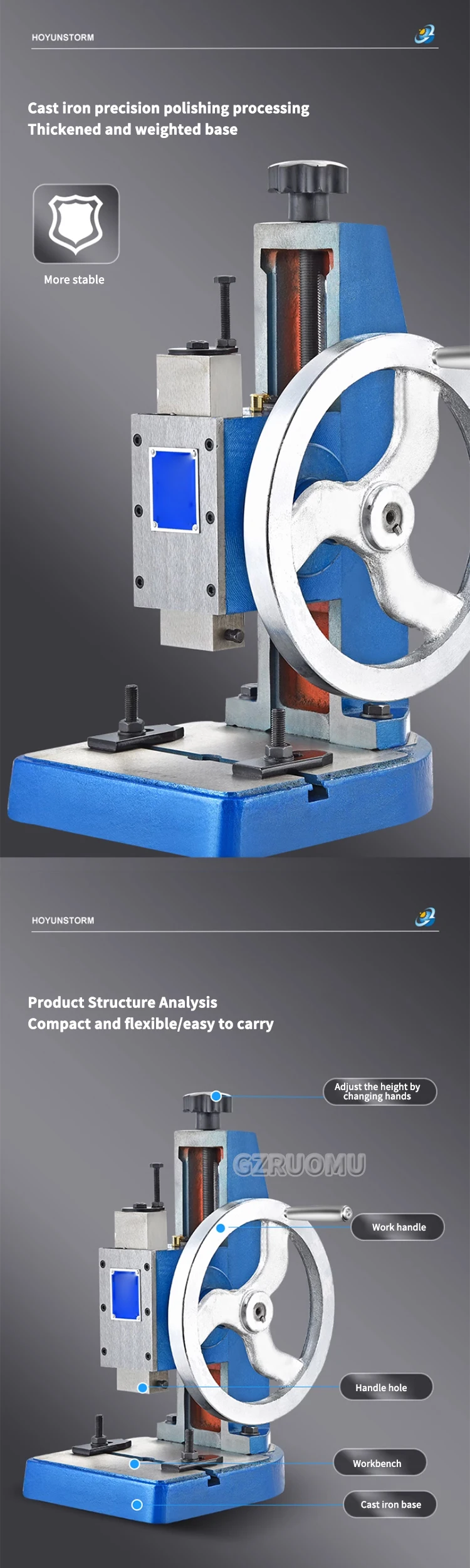 10KN Single Column Riveting Machine (JA-2-1T) – Small High-Precision Pneumatic P