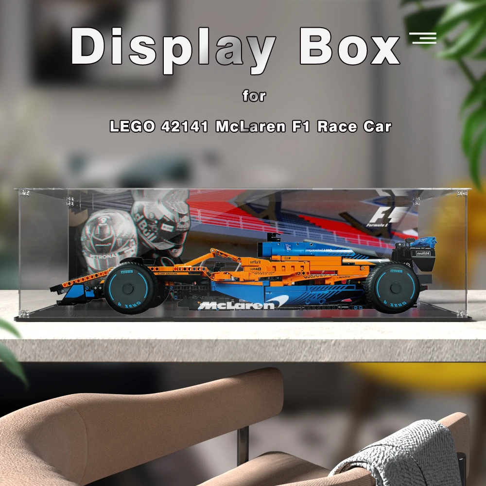 Acrylic Display Box For Lego 42141 Mclaren F1 Race Car Dustproof Clear