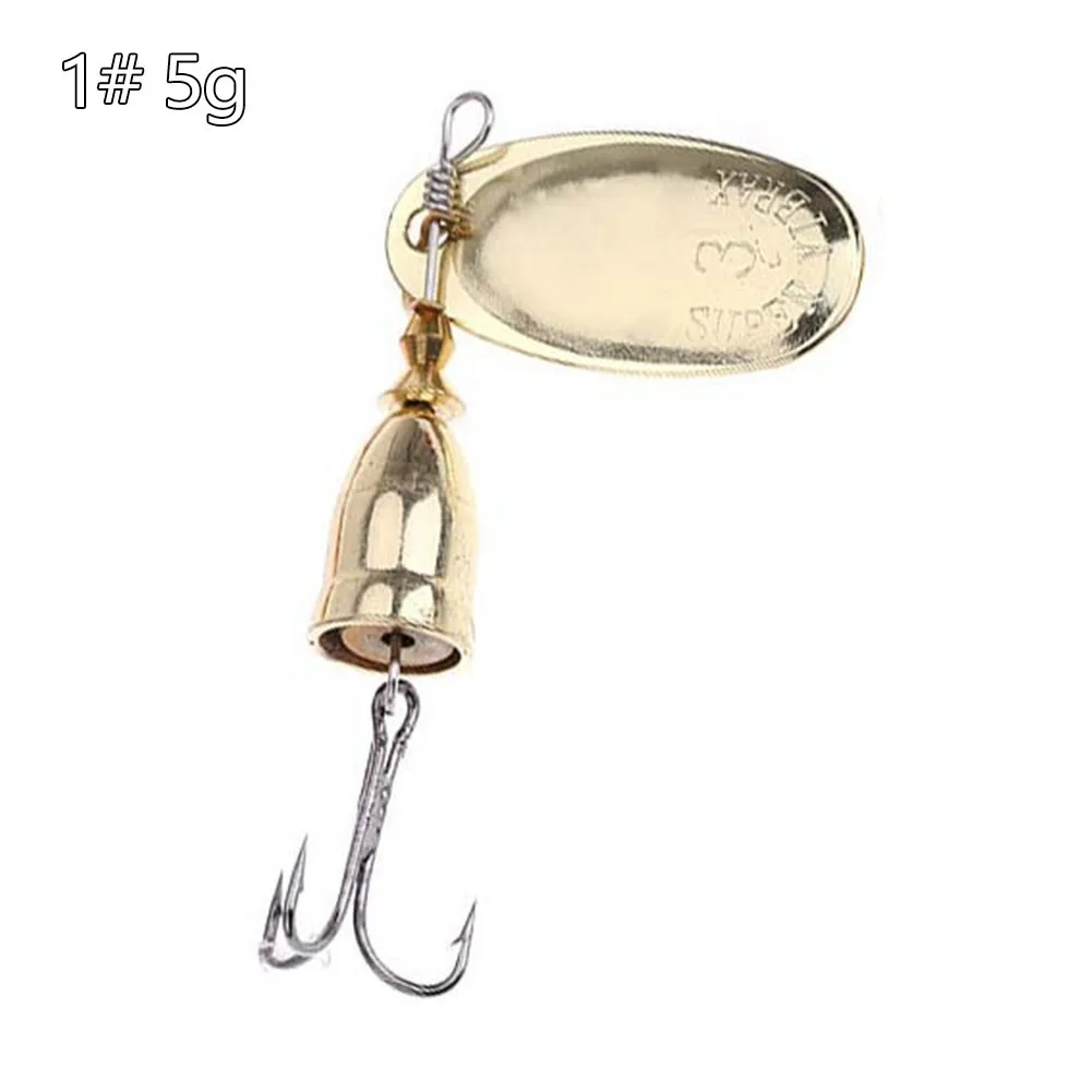 

1pc Metal Rotating Spinner Metal Lure Brass Hard Artificial Spoon Bait Fishing Tackle Gold Sliver Copper 6.5cm Spinner Metal