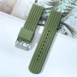 Silicone Quick Release Universal Watch Strap - Multiple Sizes - 22mm (Green)