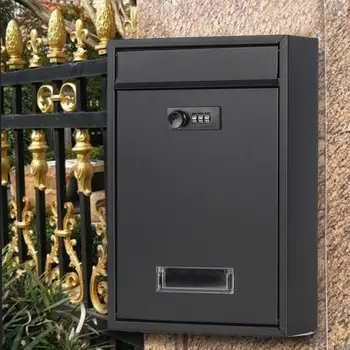 금속 잠금 우편함, 문 사무실 신문용 잠금 다리미 포함