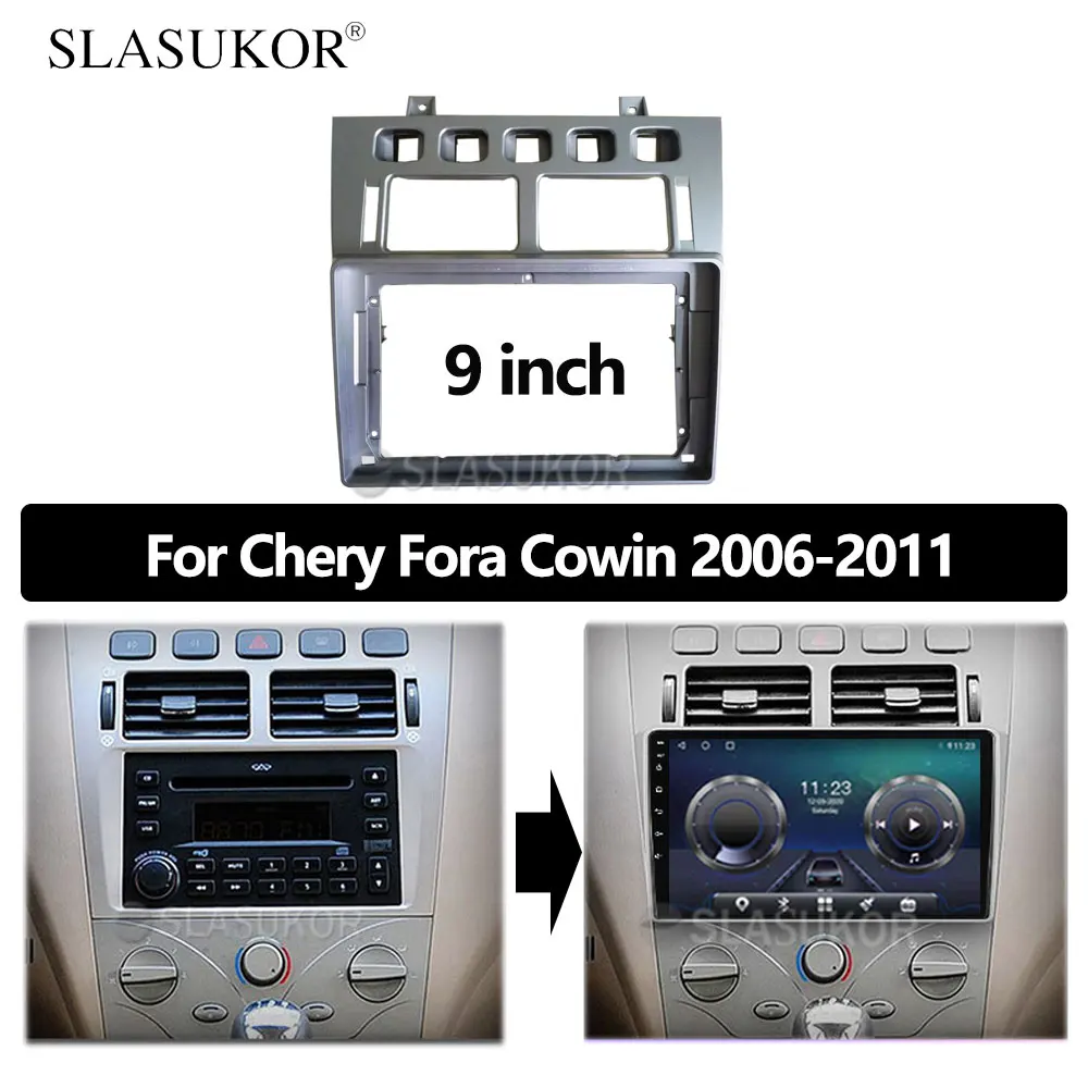 9 inch For Chery Fora A5 A21 2006 - 2010 Cowin 3 A21 2010 - 2011 For Vortex Estina 2008 - 2012  Installation DVD Frame