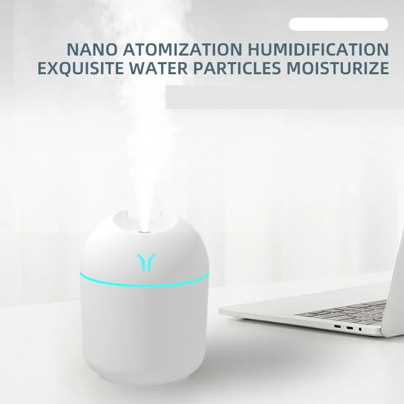 Compact USB Air Humidifier & Aroma Diffuser with LED Mood Lighting