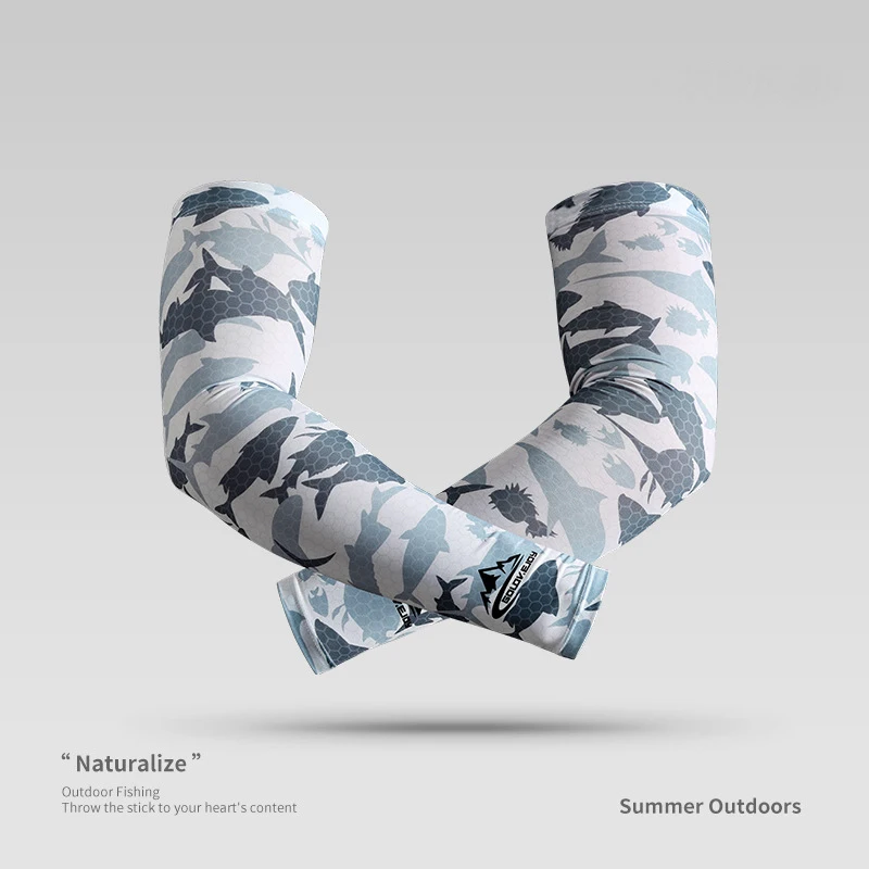 Sunscreen Sleeves for Men YECCTY S112 Summer Outdoor Fishing Ice Silk Lightweight Breathable Anti Slip UV Resistant Sleeves