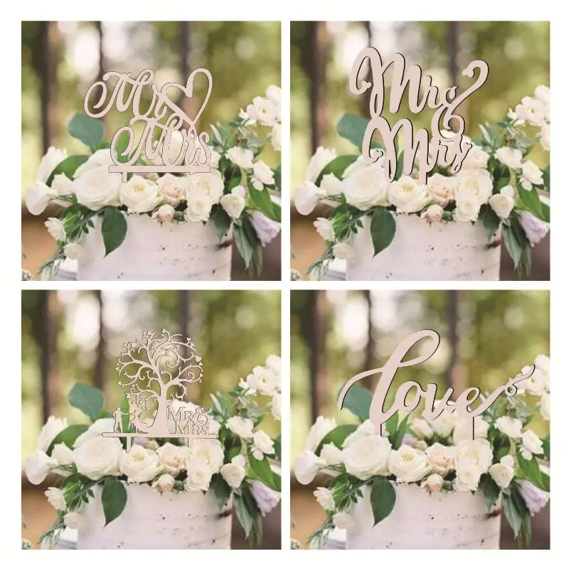 

Деревянный Топпер для торта в деревенском стиле с надписью Happy Birsthday Mr Mrs, Свадебный Топпер для торта, украшение для торта, мы любим птиц, товары для свадебной вечеринки