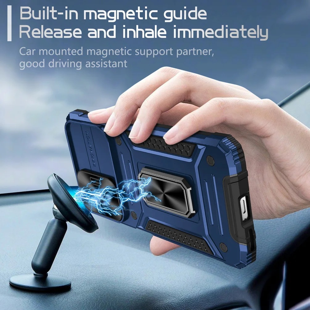 Removable Push-Pull Camera Protective Case For Xiaomi Redmi Note 12 11 11S POCO X5 Pro Metal Ring Buckle Holder Cover_voghion.com