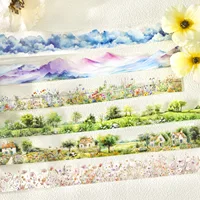 Mr. Paper, Garden in The Woods Series PET Decorative Tape, Students Diary Material Tape Scenery Hand Account Landscaping Tape 2