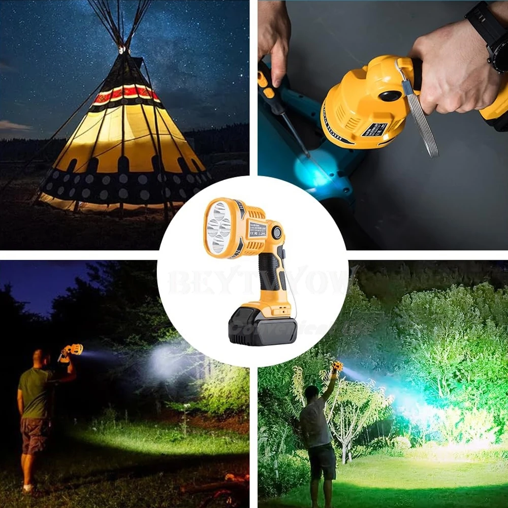 20V Light 12W 1120LM Spotlight Compatible with Dewalt Battery LED Work Light Cor