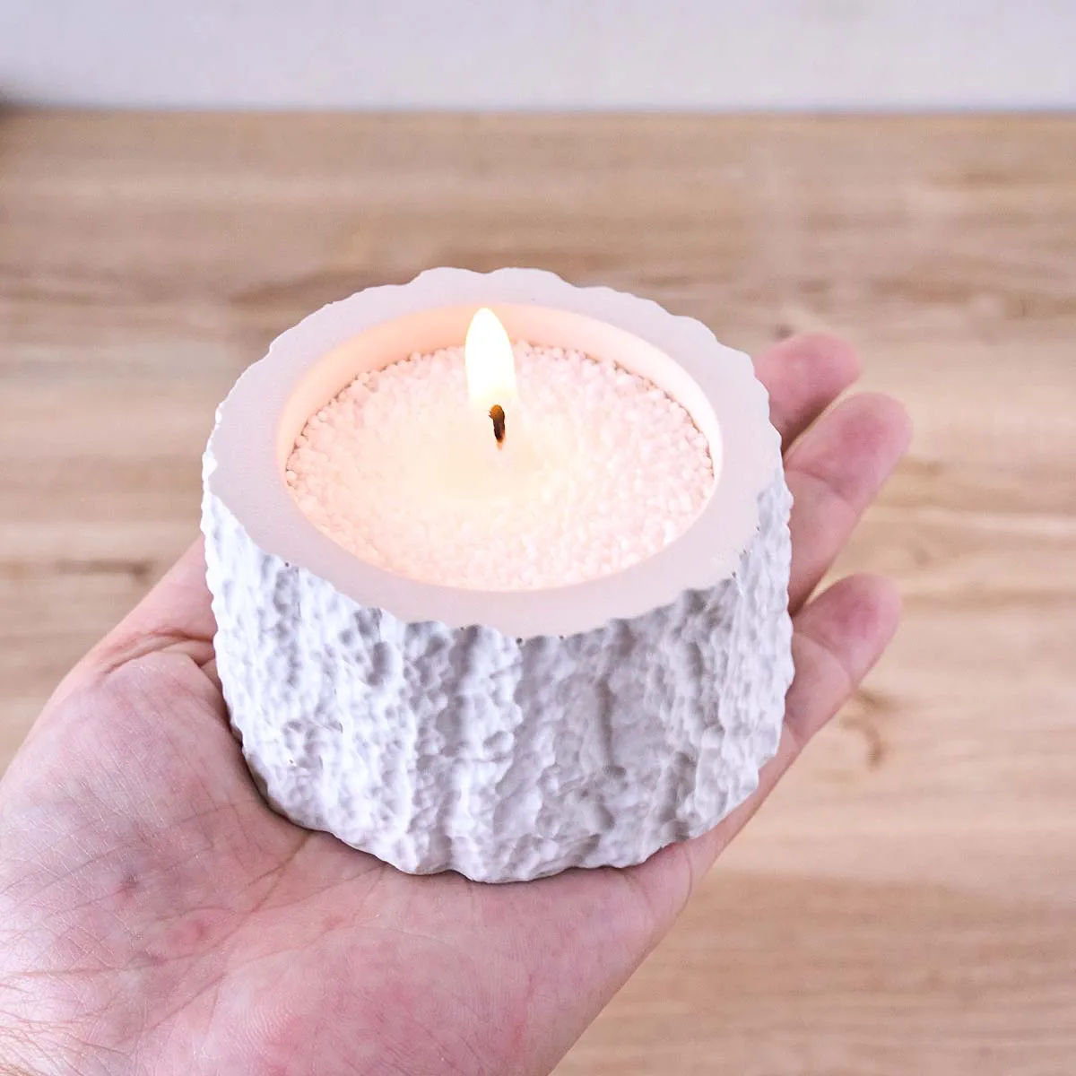 나무 말뚝 모양 양초 용기 실리콘 몰드 DIY 캔들스틱 아로마 석고 몰드 콘크리트 레진 화분 수납함 만들기