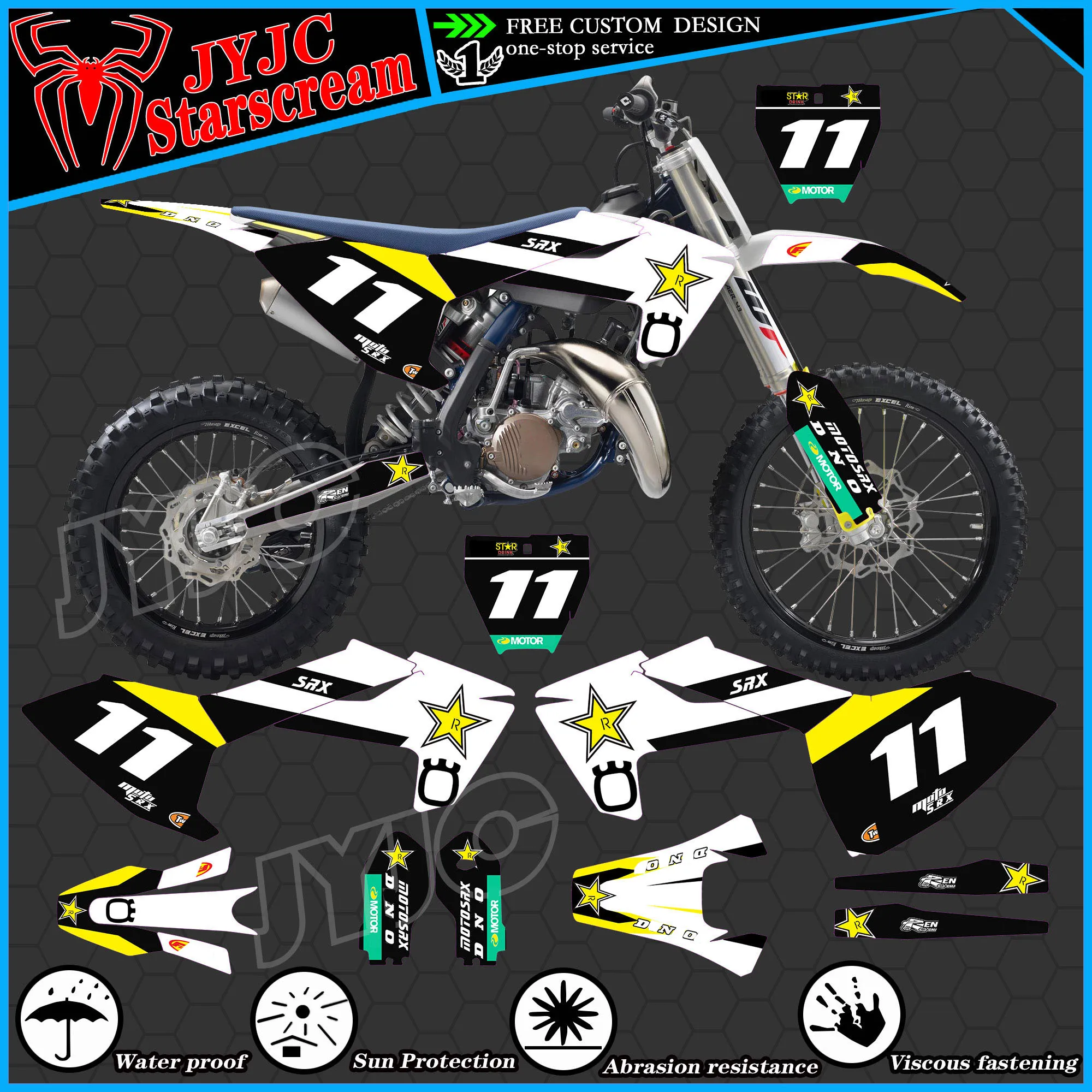Graphic Kit for Husqvarna 2018 2019 2020 TC85 Motorcycle Decal Stickers maisto 1 18 2018 husqvarna vitpilen 701 static die cast vehicles collectible hobbies motorcycle model toys