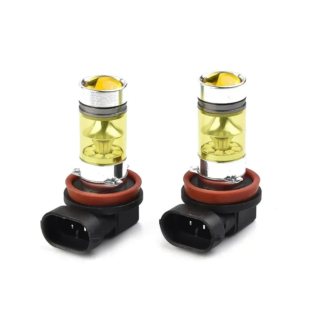 자동차 안개등 전구, 노란색 LED 자동 램프, 매우 밝은 DRL, H11, H8, 4300K, 100W, 1500LM, 99 2 개