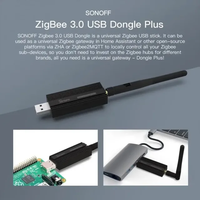 Sonoff Zigbee 3.0 USB Dongle Plus ZBdongle-E, Wireless Gateway, EFR32MG21 2