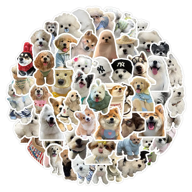 200Pcs 애완 동물 강아지 고양이 휴일 파티 스티커 휴대 전화 컵 노트북 스케이트 보드 귀여운 애완 동물 스티커 장난감