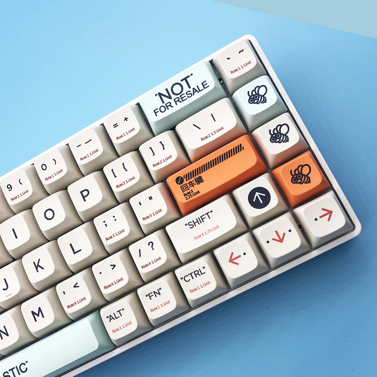 PBT Keycap 127 Key XDA Profile Personalized For Cherry MX Switch Mechanical Keyboard Anne Pro 2/GK61