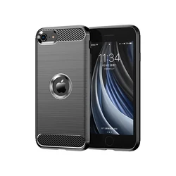 Shockproof Soft Silicone Protective Bumper Case, 4.7 - Inch Cover - iPhone SE 2022 (Black)
