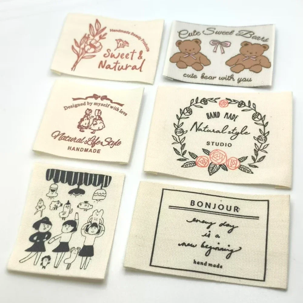 Premium 100% Cotton Fabric Care Labels for Kids Garments - Printed Wash Tags Wholesale