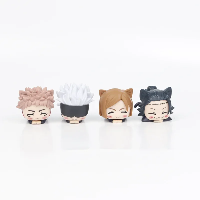 

Anime Satoru Gojo Kugisaki Nobara Action Figures Crouching Sleep Style Peripheral Products Collectibles Desktop Car Ornament