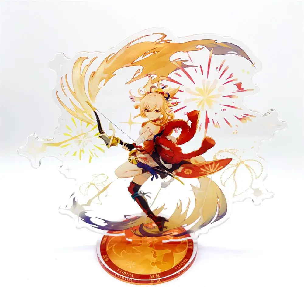 Anime Figure Acrylic Stand - Furina, Arlecchino, Xiao, Yae Miko, Yelan - Desk Decor & Fan Gift