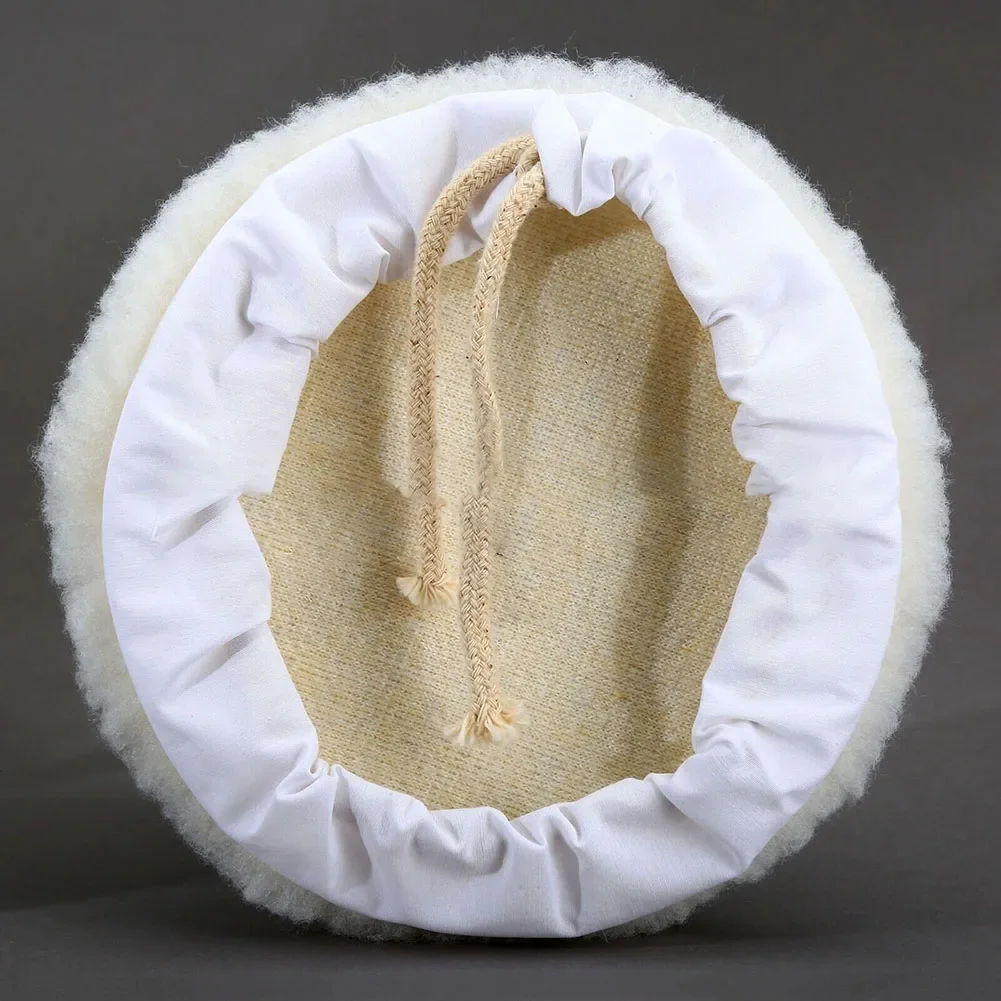 

7inch 180mm Wool Polishing Buffing Wax Pad Bonnet Wool Wheel Auto Paint Care Polisher Pads For Car Glass Cleaning