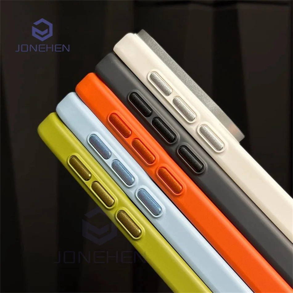 Matte Solid Color Alloy Lens Frame Slim Shockproof Case