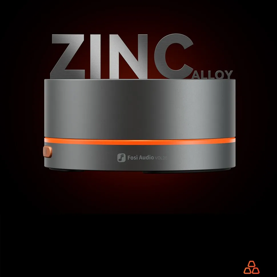 FosiAudio VOL20 Bluetooth Speaker Ainc Alloy Volume Controller knob Halo RGB Desktop Wireless Music Player 3