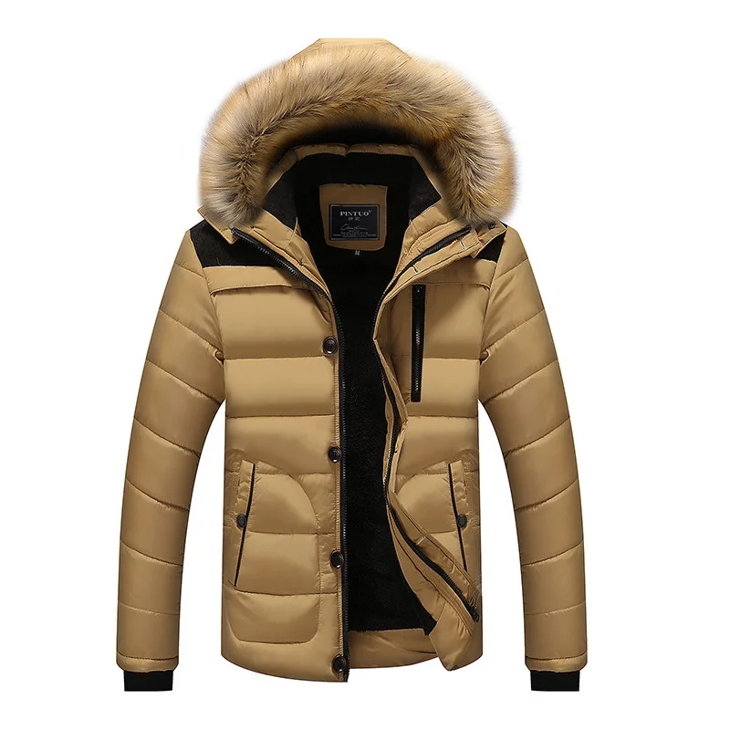 

Men's Autumn and Winter Mid Length Plus Size Oversized Casual Multi Pocket Cotton Jacket