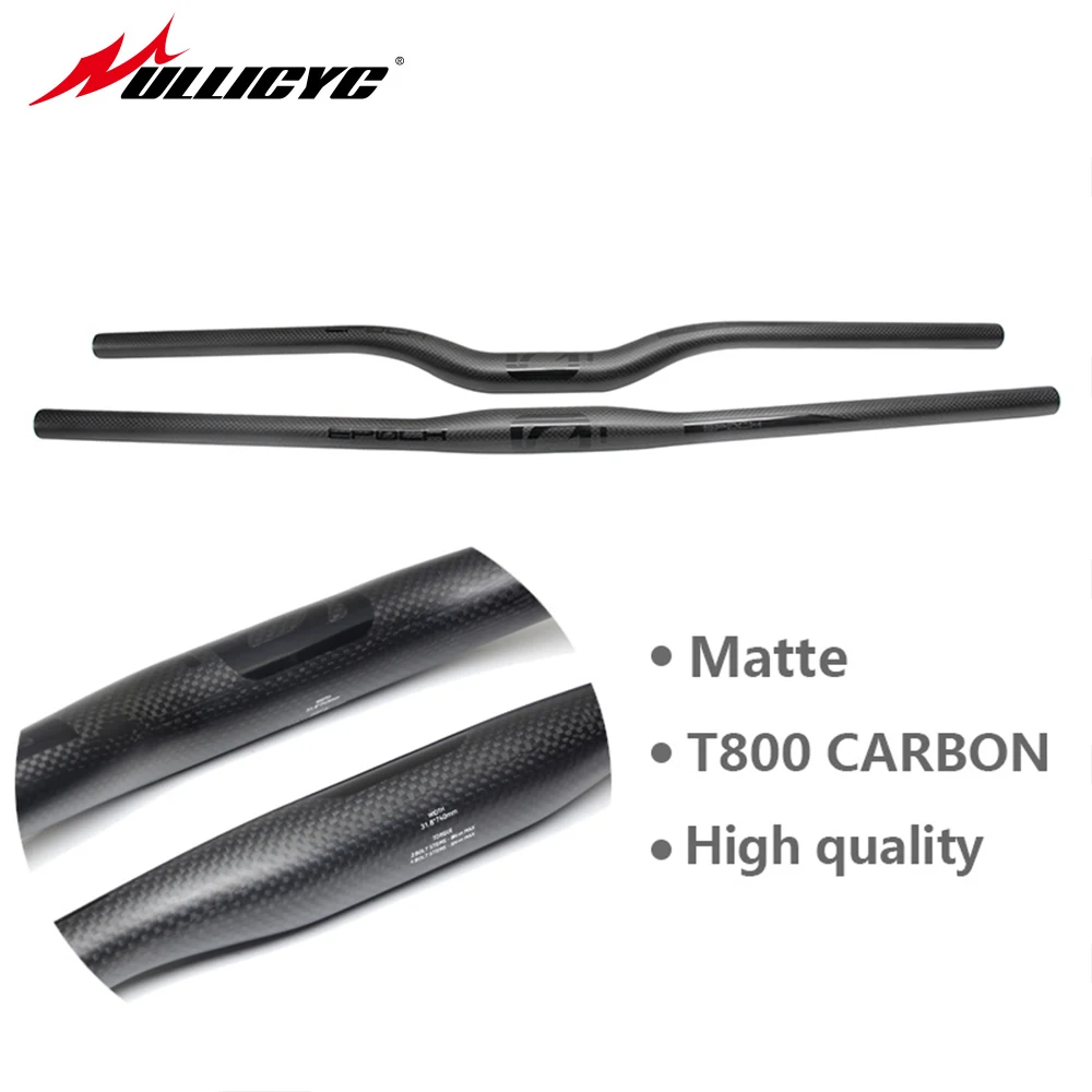 

2023 Mountain bike 3K full carbon fibre flat Horizontal carbon bicycle handlebar MTB bike parts 31.8*580-720mm Free ship CB440