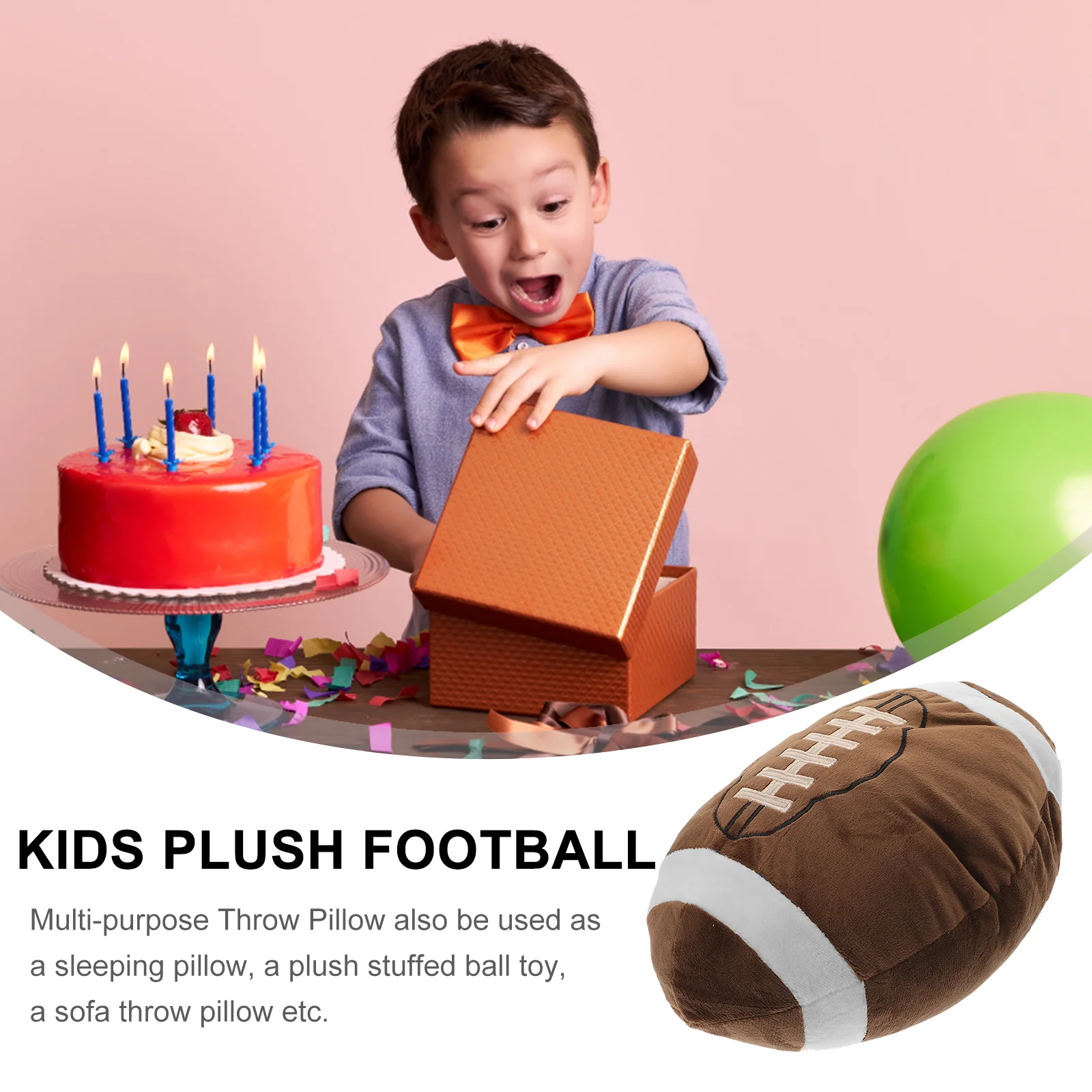 Plush Ball Toy Stuffed Football Pillow Winter Sports Themed Pillow Boy Birthday Gift Football Toy 5