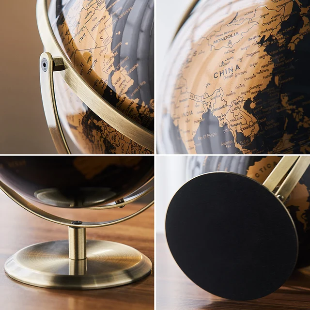 World Globe Figurines for Interior Globe Geography Kids Education Office Decor Accessories Home Decor Birthday Gifts for Kids 6
