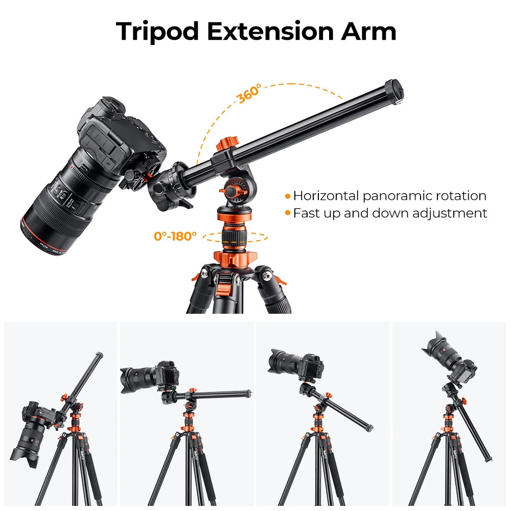 Center Column Rotatable Multi-Angle Tripod Center Column Aluminum Alloy with Locking System for Tripod Photography,camera tripod