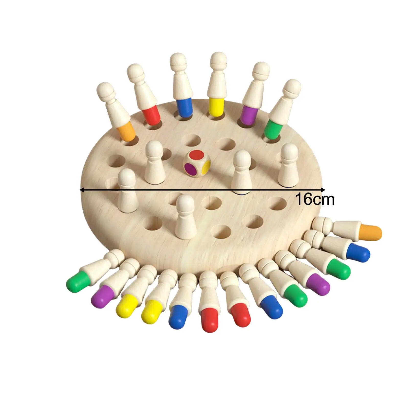 Kids Wooden Memory Match Stick Chess Fun Color Game Board Puzzles Educational ToyCognitive Ability Learning Toys for Children