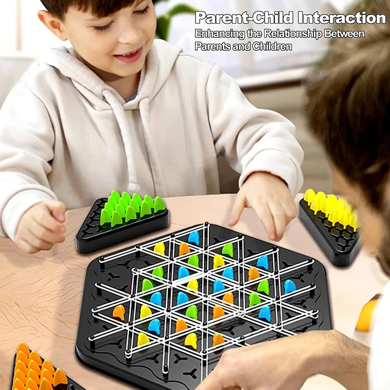 Chain Triggle Chess Game Triggle Rubber Band Game Toy For Kid Interactive Board Game Set For Family Party Gift 2