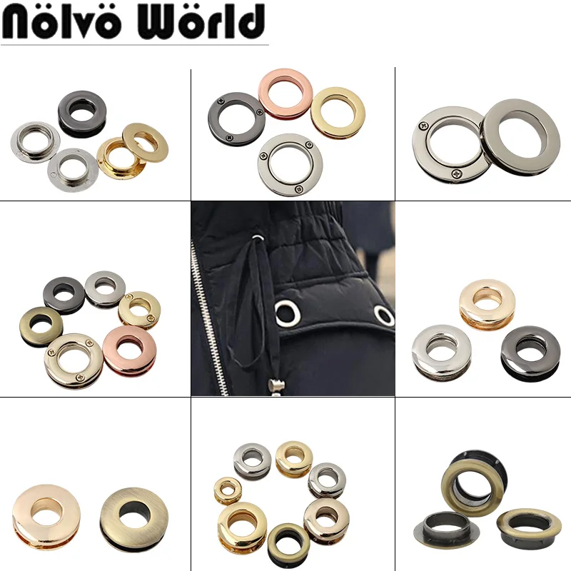 Durable Metal Eyelets With Washer Grommets Round Eye Rings For DIY Leather Bags Shoes Belt Clothes Jeans Decoration Accessories