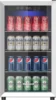 Beverage Refrigerator and Cooler, 115 Can Mini Fridge with Glass Door for Soda Beer or Wine for Office or Bar with Adjustable Re 1
